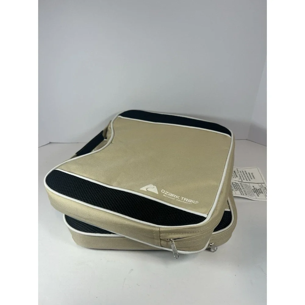 Ozark Trail Stadium/Camping Foam Seat Cushion with Handle - Tan - Used Set Of 2